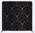 Vierkante backdrop zwart goud abstract huren voor photobooth of evenement - Q-Verhuur