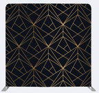Vierkante backdrop zwart goud abstract huren voor photobooth of evenement - Q-Verhuur