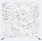 Vierkante backdrop witte rozen huren voor photobooth of evenement - Q-Verhuur