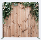 Vierkante backdrop hout met bloemen huren voor photobooth of evenement - Q-Verhuur