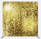Vierkante backdrop gouden glitter huren voor photobooth of evenement - Q-Verhuur
