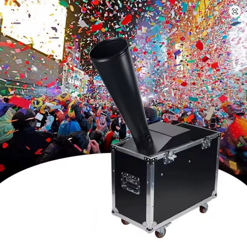 Confettimachine huren voor feest of evenement - Q-Verhuur