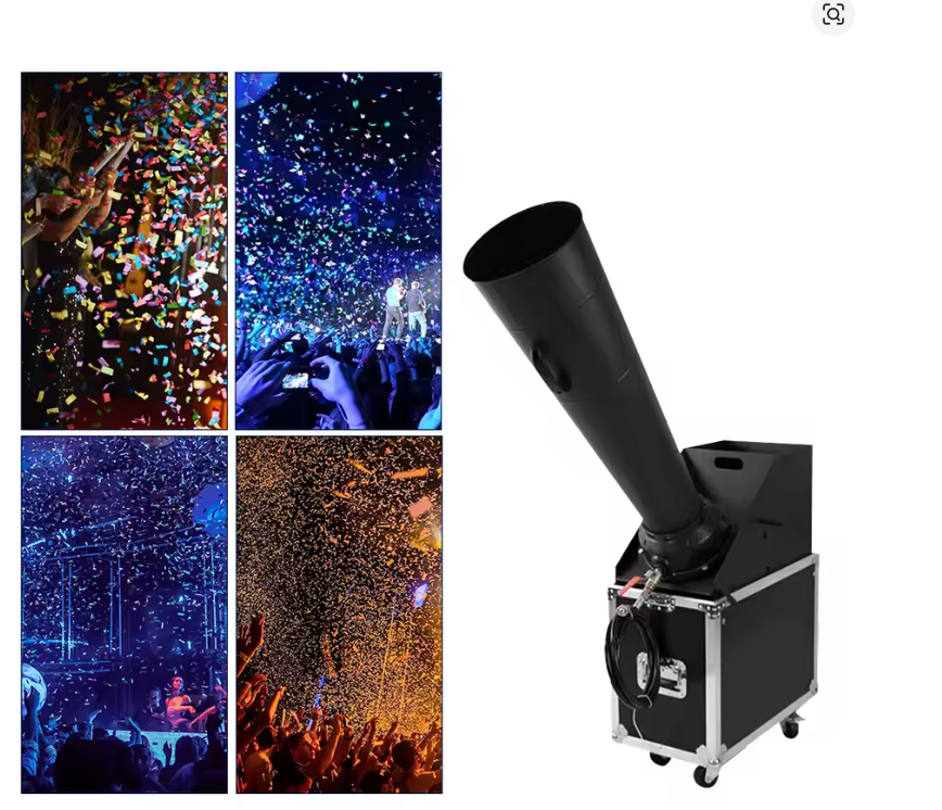Confettimachine huren voor feest of evenement - Q-Verhuur
